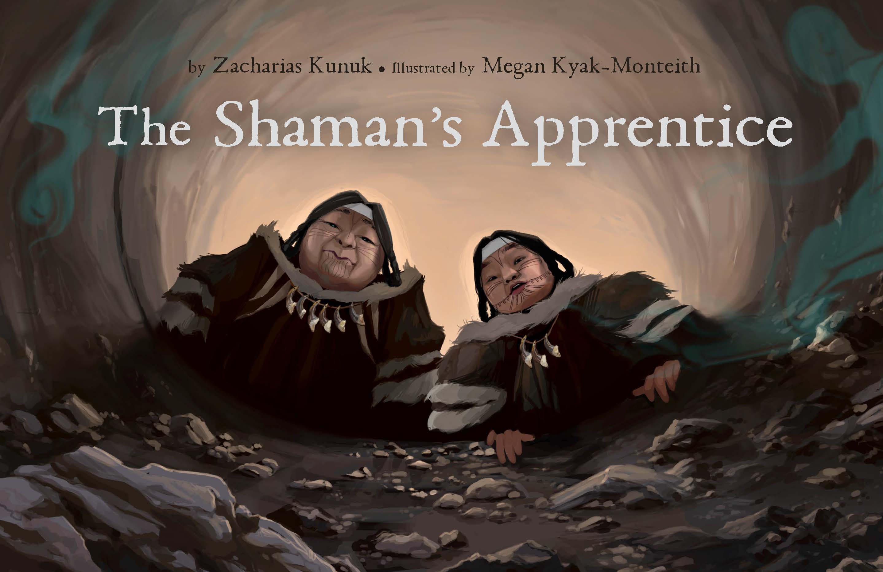 The cover of Zacharias Kunuk and Megan Kyak-Monteith's The Shaman's Apprentice