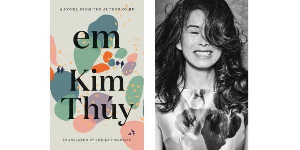 The cover of Kim Thúy's Em with a photo of the author