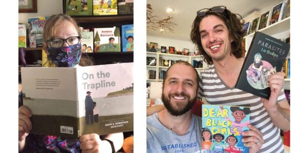 Three contributors show their Kids' Books of the Year pics